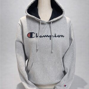 Champion Gray and Black Athletic Hoodie